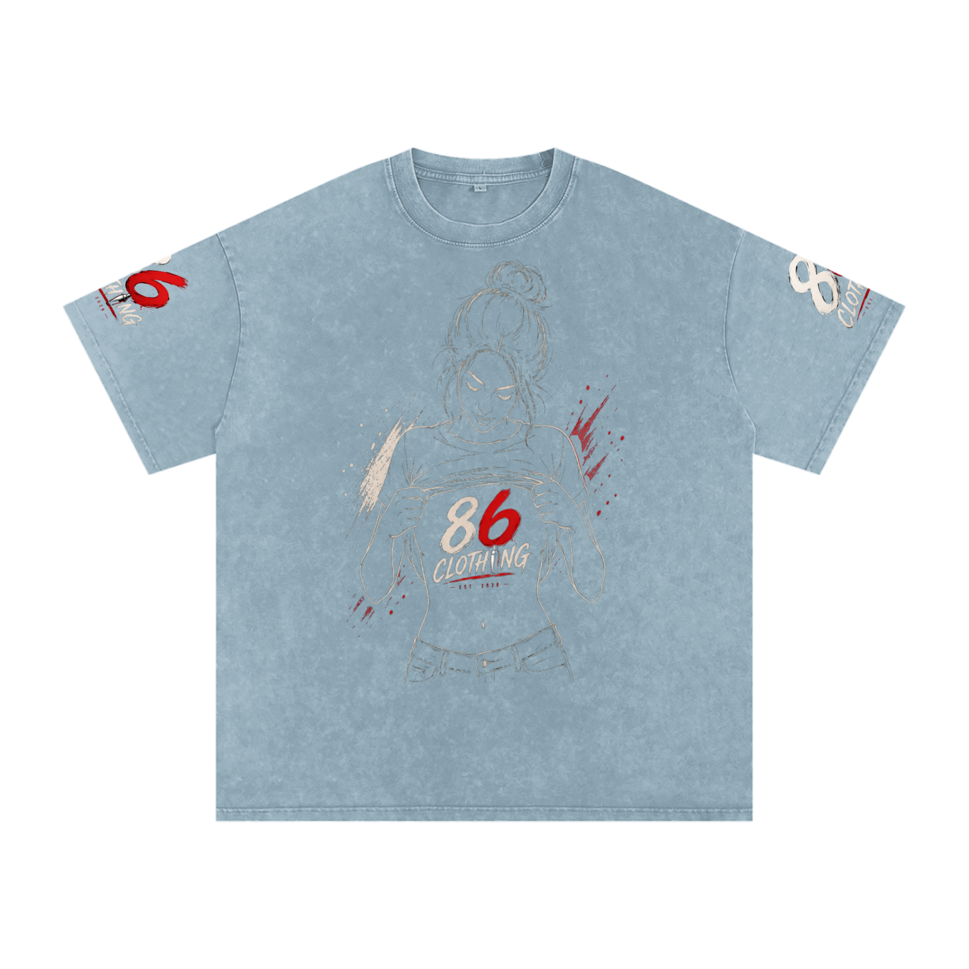 Snow Washed Oversized 86 cotton