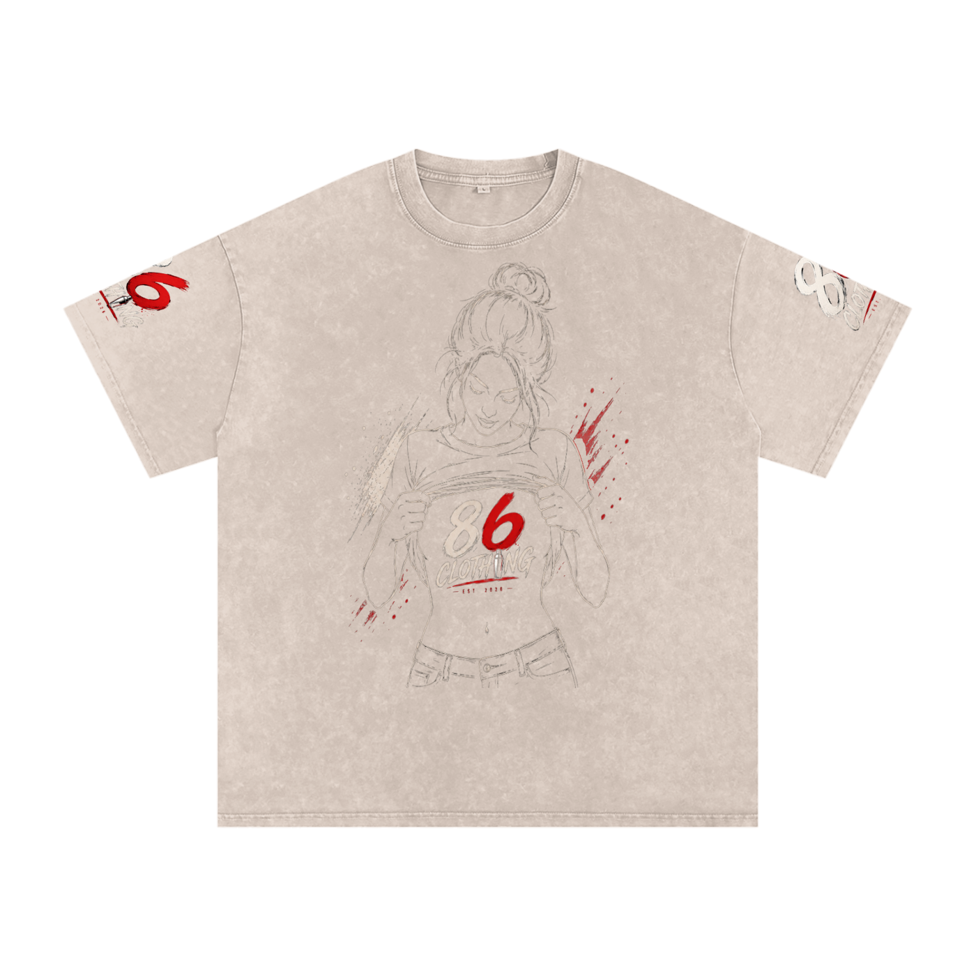 Snow Washed Oversized 86 cotton