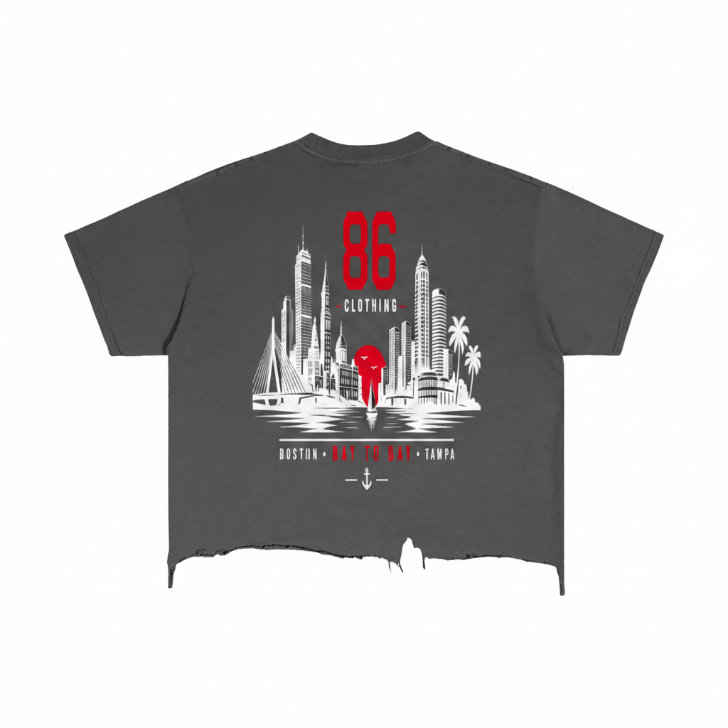 oversized distressed 86 tee
