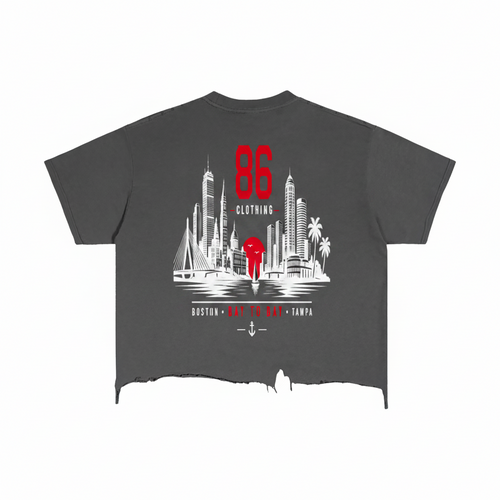 oversized distressed 86 tee