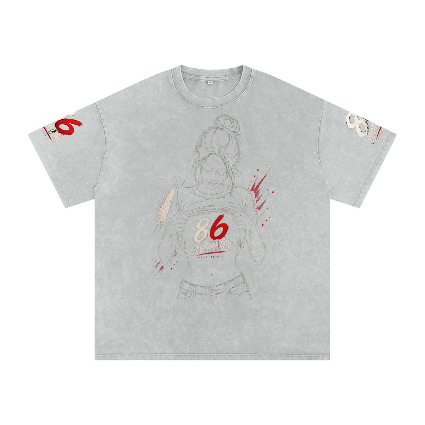 Snow Washed Oversized 86 cotton